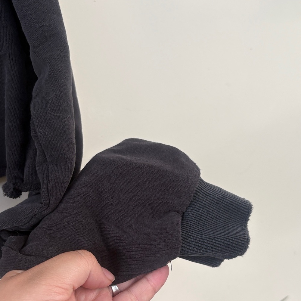 Black Distressed Crop Top - Picture 7 of 7